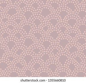 Hand drawn seamless pattern with polka dot ornament. Freehand abstract background, vector illustration for print, design, fabric.