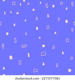 Hand drawn seamless pattern with rectangular and triangular shape, illustration for home decor, interior design, wallpaper, kids fashion, print for cover design, baby shower and decoration.