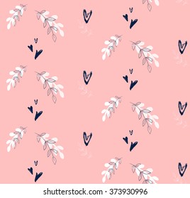 Hand drawn seamless pattern. Repetition background for textiles, packing, wrapping paper or wallpapers. Isolated vector illustration.