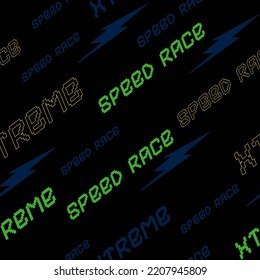 Hand drawn Seamless pattern Space Alien. Space background. Cartoon planets, stars, space rockets, slogans. Illustration for print, baby clothes, for fashion textile, wrapping paper, t-shirt and other.