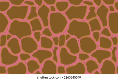 Hand drawn seamless pattern with stones. animal skin. Abstract vector illustration. Natural material texture. Stone wallpaper.