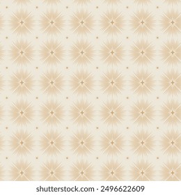 Hand drawn seamless pattern of sunburst, stars. Mystical celestial bursting star rays vector illustration