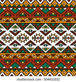 Tribal Striped Seamless Pattern Aztec Geometric Stock Vector (Royalty ...
