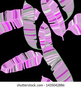 Hand drawn seamless pattern with tropical leaves: palms, monstera, passion fruit. Beautiful allover print with hand drawn exotic plants. Swimwear botanical design. Vector for any purposes