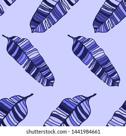 Hand drawn seamless pattern with tropical leaves: palms, monstera, passion fruit. Beautiful allover print with hand drawn exotic plants. Swimwear botanical design. Vector for any purposes