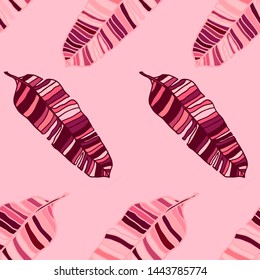 Hand drawn seamless pattern with tropical leaves: palms, monstera, passion fruit. Beautiful allover print with hand drawn exotic plants. Swimwear botanical design. Vector for any purposes