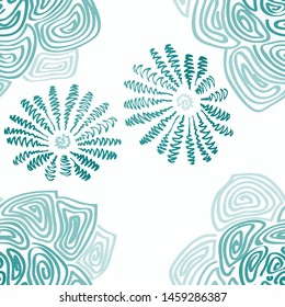 Hand drawn seamless pattern with tropical leaves: palms, monstera, passion fruit. Beautiful allover print with hand drawn exotic plants. Swimwear botanical design. Vector for any purposes