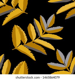 Hand drawn seamless pattern with tropical leaves: palms, monstera, passion fruit. Beautiful allover print with hand drawn exotic plants. Swimwear botanical design. Vector for any purposes