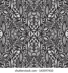 Hand drawn seamless pattern, seamless vector pattern