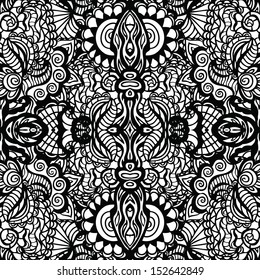 Hand drawn seamless pattern, seamless vector pattern