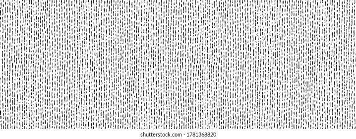 Hand drawn seamless pattern. Vector strips and dots texture, endless background painted by ink. Black and white abstract grunge sketch.