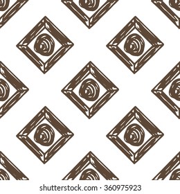Hand drawn seamless pattern, vector. EPS 10.
