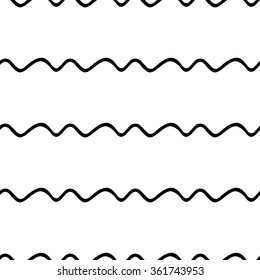 Hand drawn seamless pattern, vector. EPS 10.