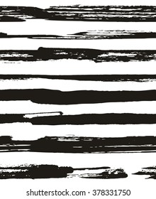 Hand drawn seamless pattern. Vector modern background stripe design. Black ink strokes style.