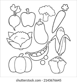 Hand drawn seamless pattern with vegetables. Big vegetable Design