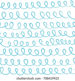 hand drawn seamless pattern. wavy stripes vector background