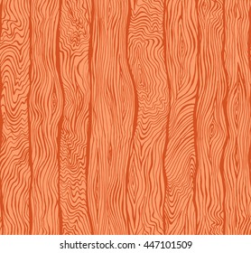 Hand drawn seamless pattern of wood texture