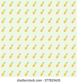 Hand drawn seamless pineapple vector pattern. Tropical fruits themed background/ Background design for website, wallpaper, textile design, label/ Pineapple vector illustration/ Summer elements