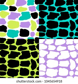 Hand drawn seamless repeating pattern with abstract shapes brush strokes