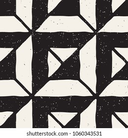 Hand drawn seamless repeating pattern with lines tiling. Grungy freehand ink brush background texture.
