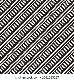 Hand drawn seamless repeating pattern with lines tiling. Grungy freehand ink brush background texture.
