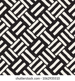 Hand drawn seamless repeating pattern with lines tiling. Grungy freehand ink brush background texture.