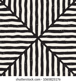 Hand drawn seamless repeating pattern with lines tiling. Grungy freehand ink brush background texture.