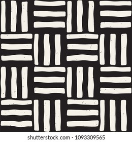Hand drawn seamless repeating pattern with lines tiling. Grungy freehand ink brush background texture.