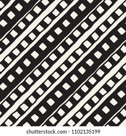 Hand drawn seamless repeating pattern with lines tiling. Grungy freehand ink brush background texture.