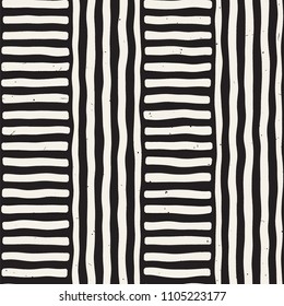 Hand drawn seamless repeating pattern with lines tiling. Grungy freehand ink brush background texture.