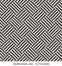 Hand drawn seamless repeating pattern with lines tiling. Grungy freehand ink brush background texture.