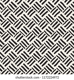 Hand drawn seamless repeating pattern with lines tiling. Grungy freehand ink brush background texture.