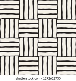 Hand drawn seamless repeating pattern with lines tiling. Grungy freehand ink brush background texture.