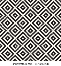 Hand drawn seamless repeating pattern with lines tiling. Grungy freehand ink brush background texture.