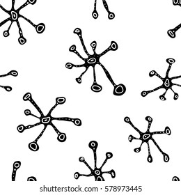 Hand drawn seamless sea vector pattern with tentacles for textile, ceramics, fabric, print, cards, wrapping