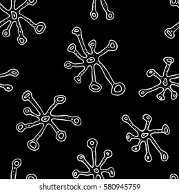 Hand drawn seamless sea vector pattern with tentacles for textile, ceramics, fabric, print, cards, wrapping
