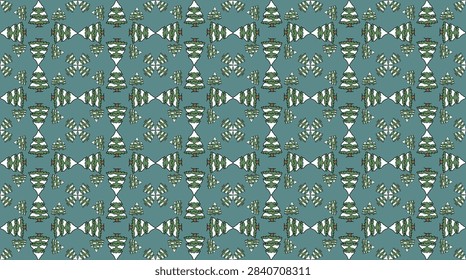Hand drawn seamless snowy pine tree pattern doodle for winter wonderland wrapping paper and festive holiday background