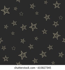 Hand drawn  seamless star pattern