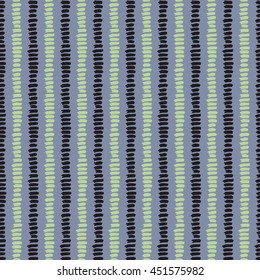 Hand drawn seamless strip line pattern. Dry brush and rough edges ink doodle illustration. Abstract vector background