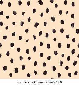 Hand drawn seamless stylized animal skin pattern