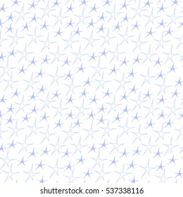 Hand drawn seamless texture of cute cartoon stars, vector illustration