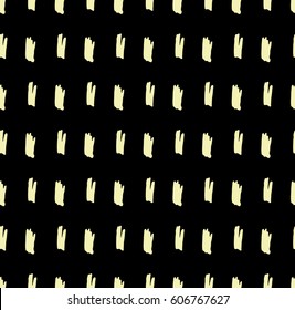 Hand drawn seamless texture with ink elements, hearts. Endless vector pattern. Template design for textile, backgrounds, packages, wrapping paper, fabric, wallpaper.