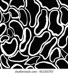 hand drawn seamless vector ink shapes pattern