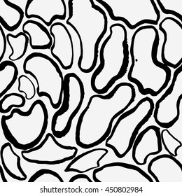 hand drawn seamless vector messy ink line shapes pattern