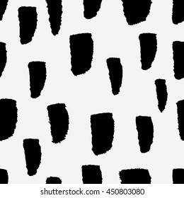 hand drawn seamless vector messy ink stains pattern