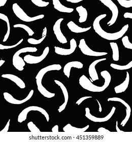 hand drawn seamless vector messy ink shapes pattern