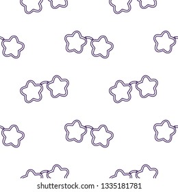 hand drawn seamless vector pattern with Sunglasses for girls, boys, clothes. Creative background with Doodle summer wallpaper for textile and fabric. Fashion style