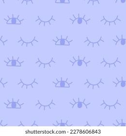 Hand drawn seamless vector pattern with eyes. Light background with eyes.