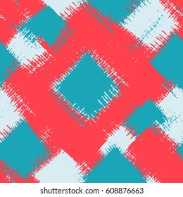 Hand Drawn Seamless Vector Pattern.Fresh and Imperfect Brush Strokes.Hand painted colorful Ink textures.