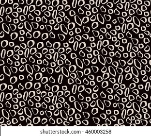 hand drawn seamless vector tiny ink floral forms pattern